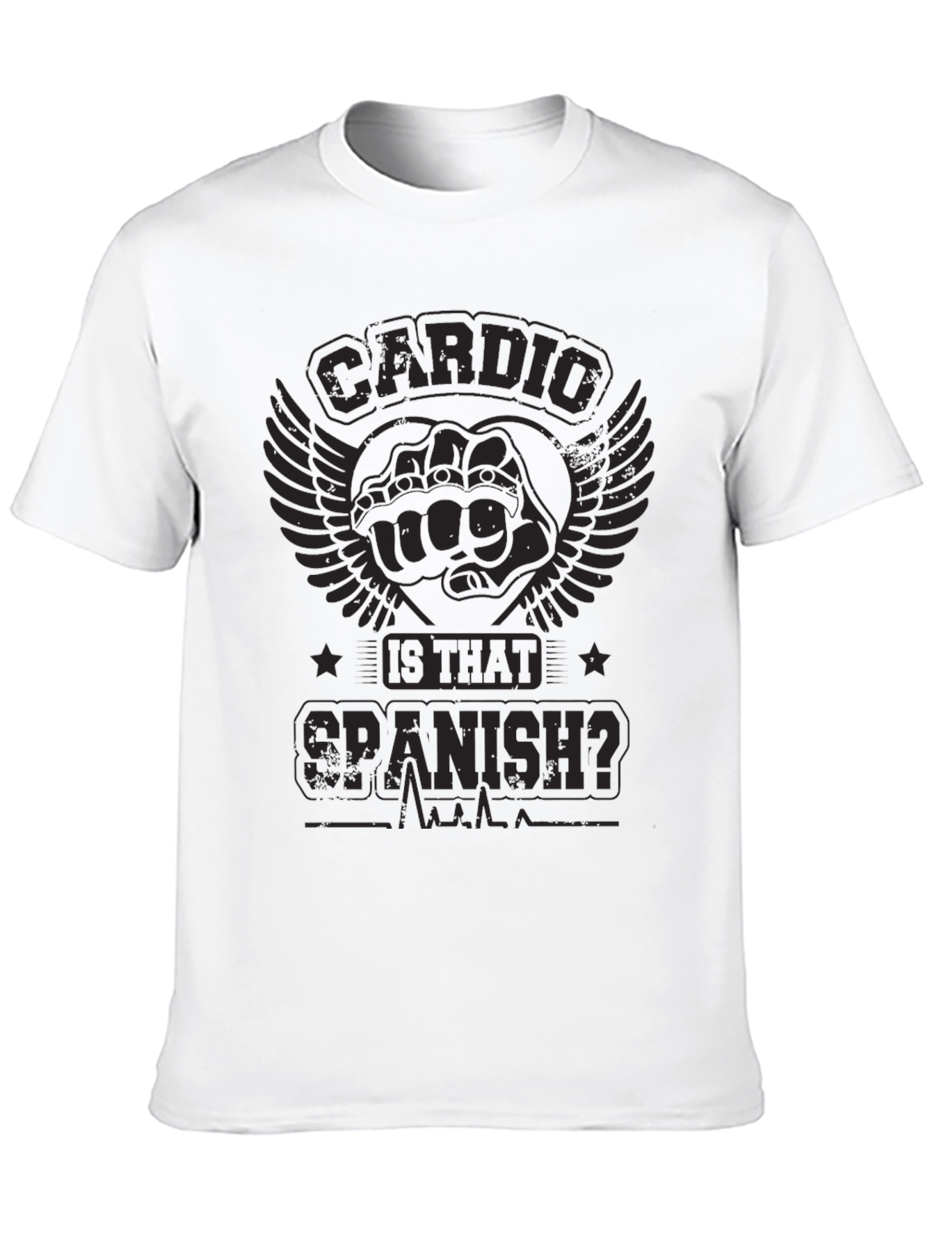 Cardio Is That Spanish? T-Shirt Funny Gym Workout
