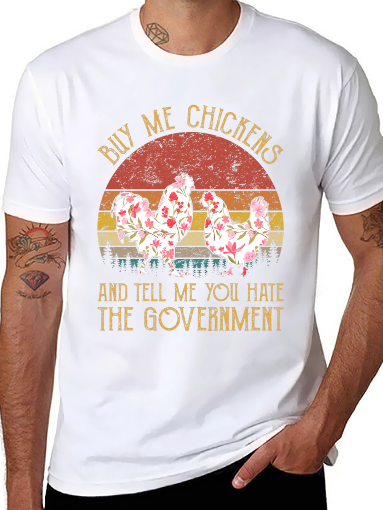 Buy Me Chickens Funny Graphic Tee