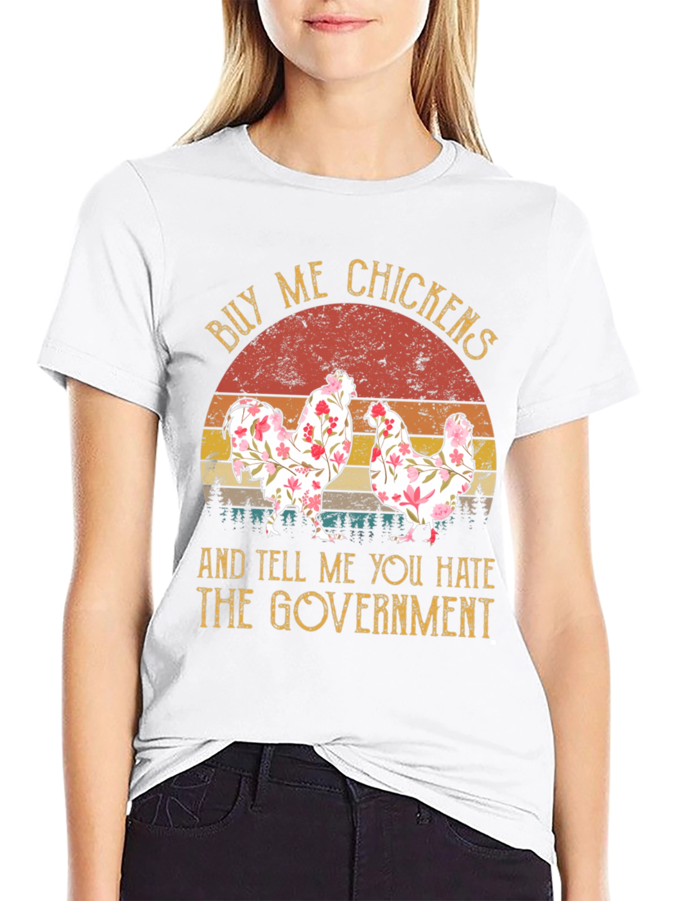 Buy Me Chickens Funny Graphic Tee