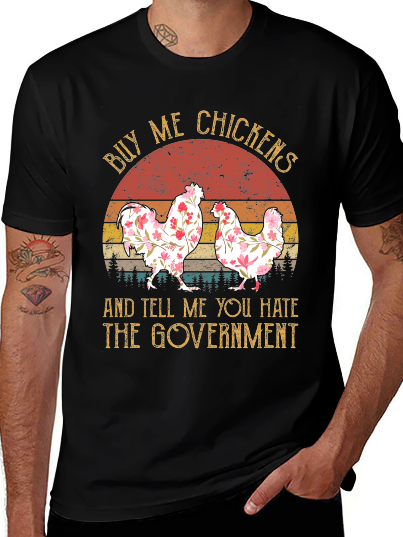 Buy Me Chickens Funny Graphic Tee