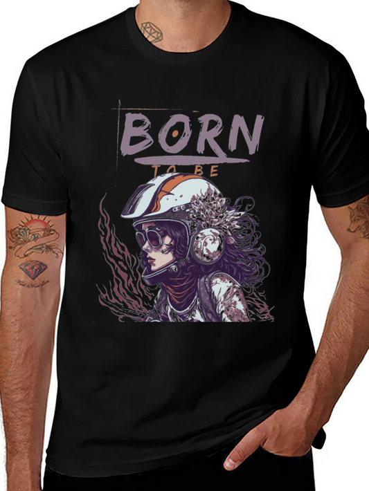 Born To Be Biker Graphic Tee - Cool Design
