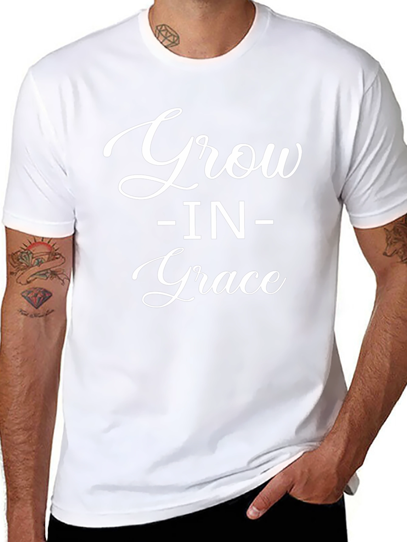 Grow in Grace Black Graphic Tee