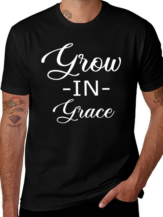 Grow in Grace Black Graphic Tee