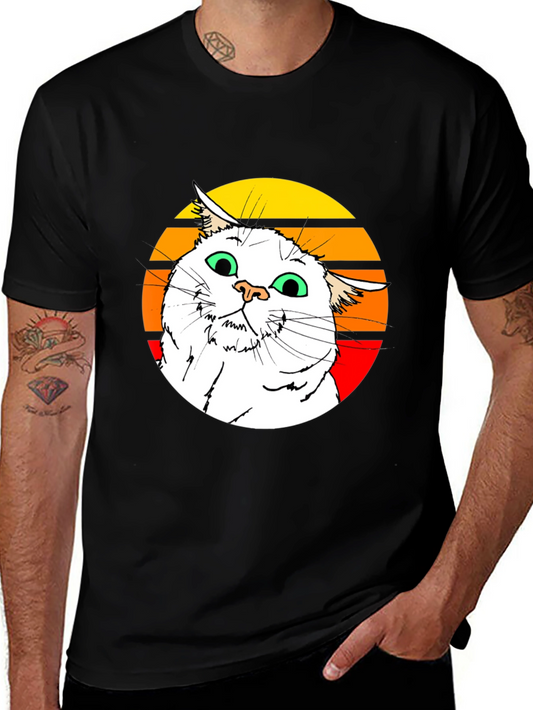 Retro Cat Graphic Tee - Unisex Short Sleeve T-Shirt