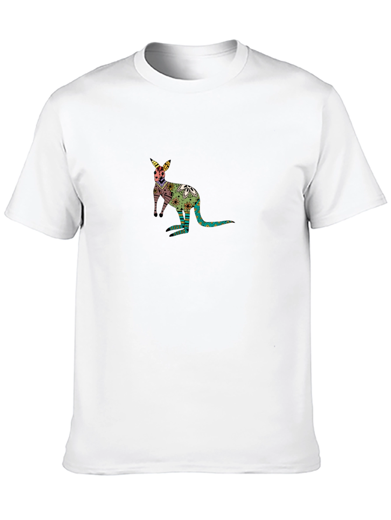 Kangaroo Graphic Black T-Shirt: Unique Design