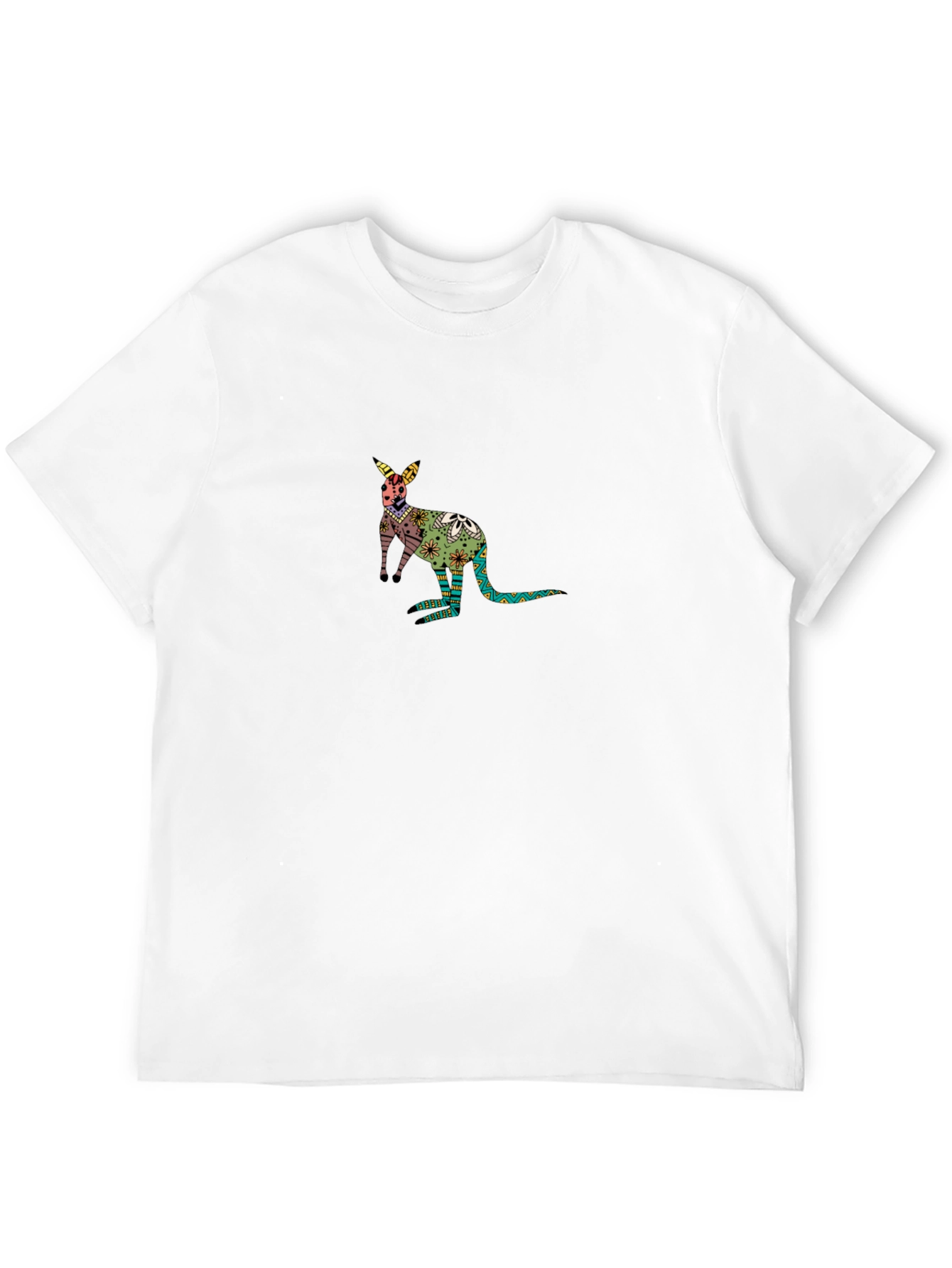 Kangaroo Graphic Black T-Shirt: Unique Design