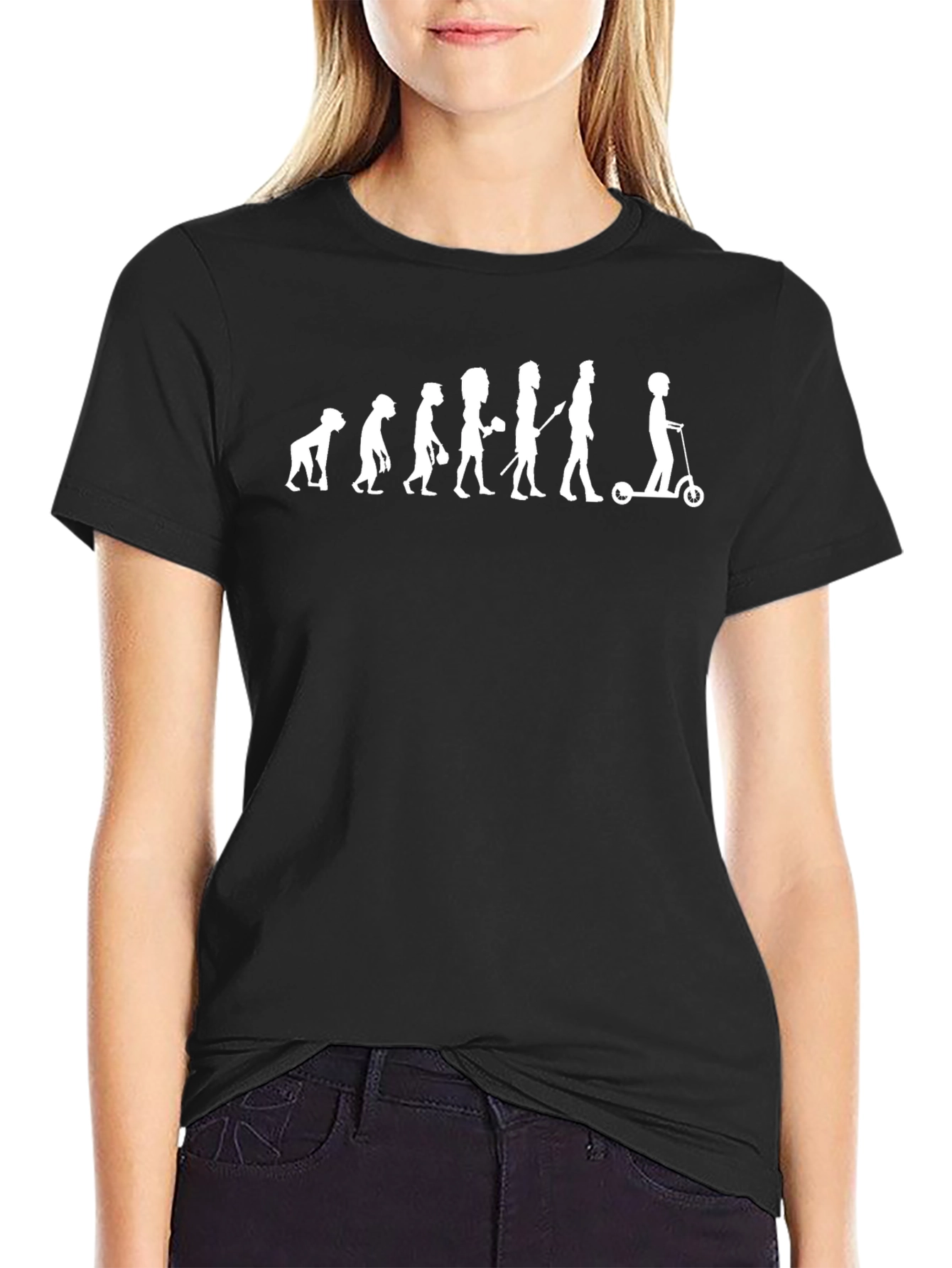 Evolution of Scooter T-Shirt - Black Graphic Tee