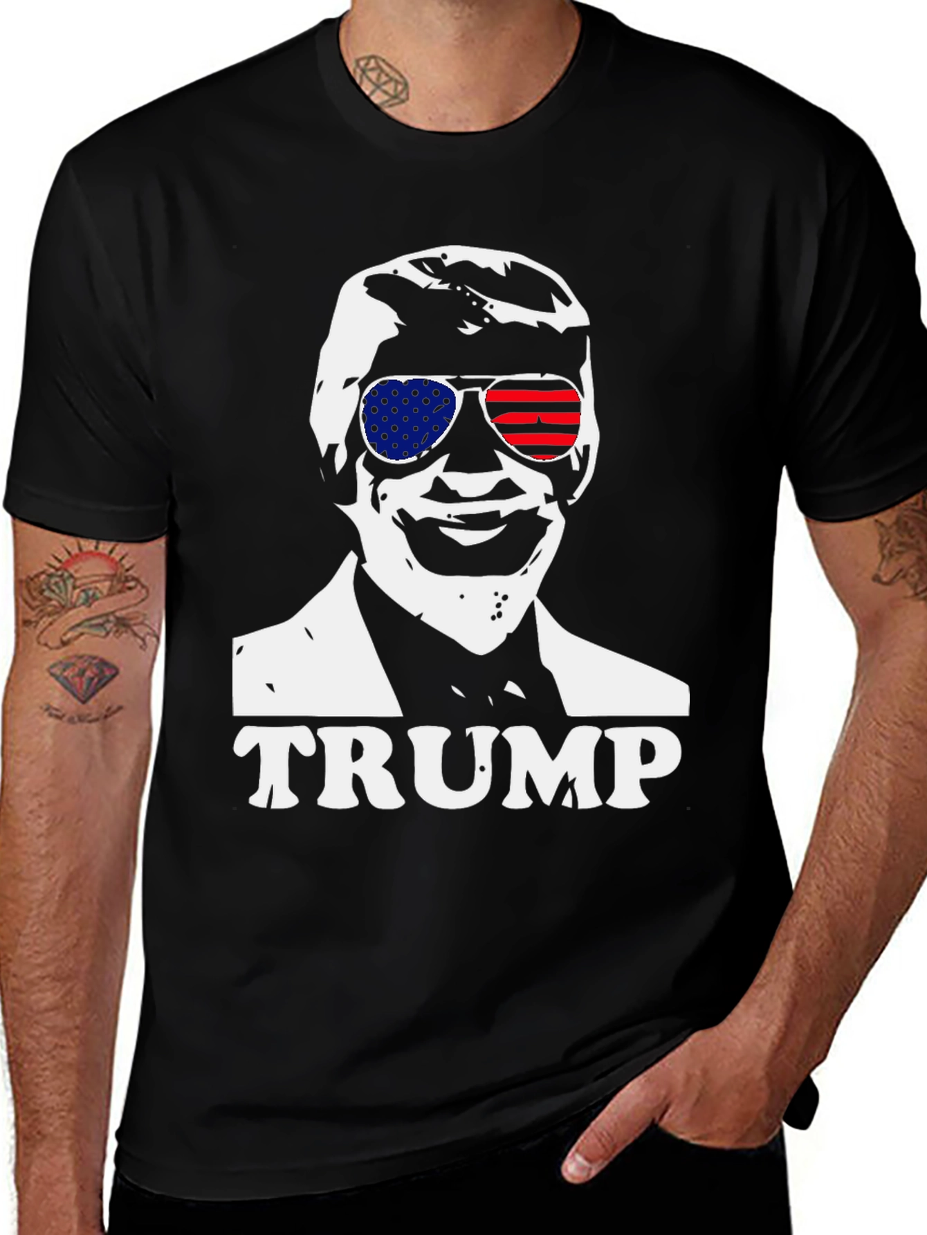 Trump Sunglasses Graphic Tee - Patriotic Apparel