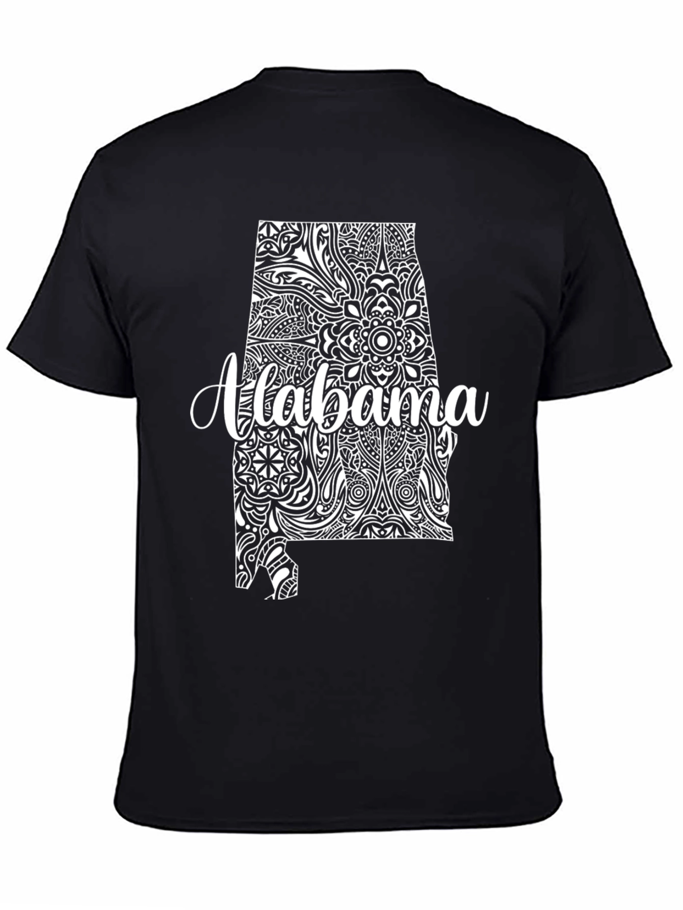 Alabama State Art T-Shirt - Black Graphic Tee