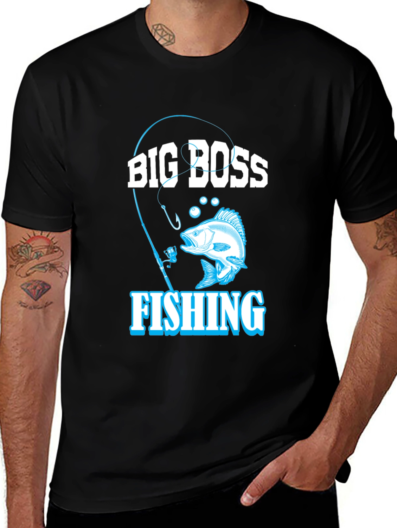 Big Boss Fishing T-Shirt - Black