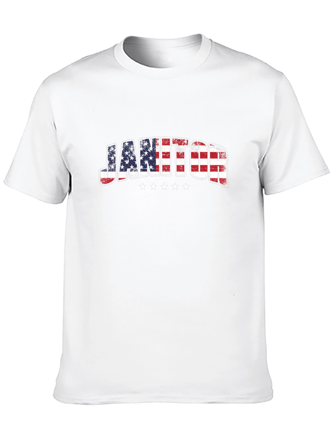 Janitor USA Flag T-Shirt - Patriotic Pride