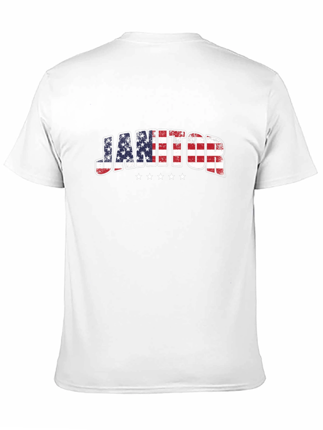 Janitor USA Flag T-Shirt - Patriotic Pride
