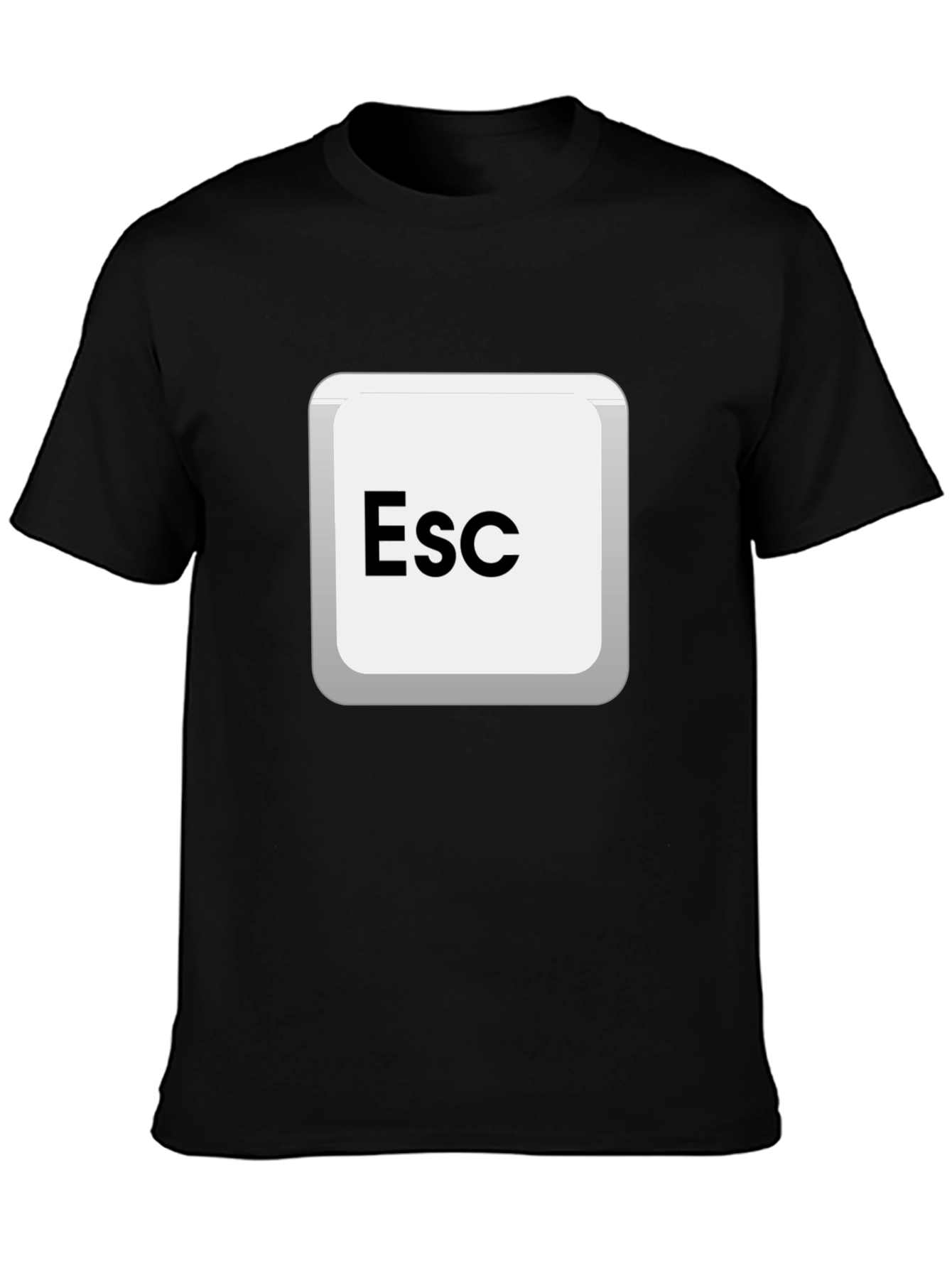 Escape Key Graphic Tee - Black Cotton Comfort