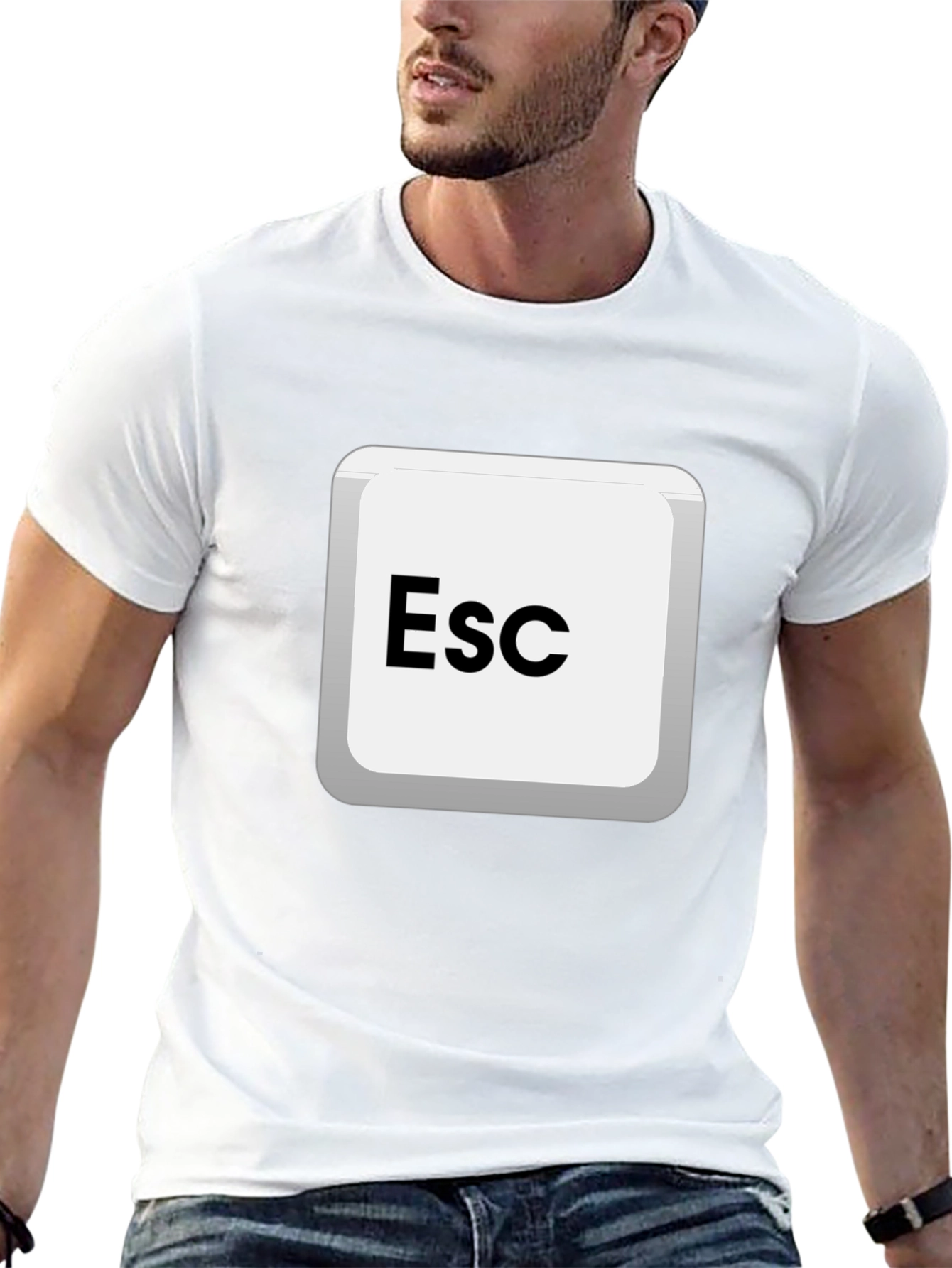 Escape Key Graphic Tee - Black Cotton Comfort
