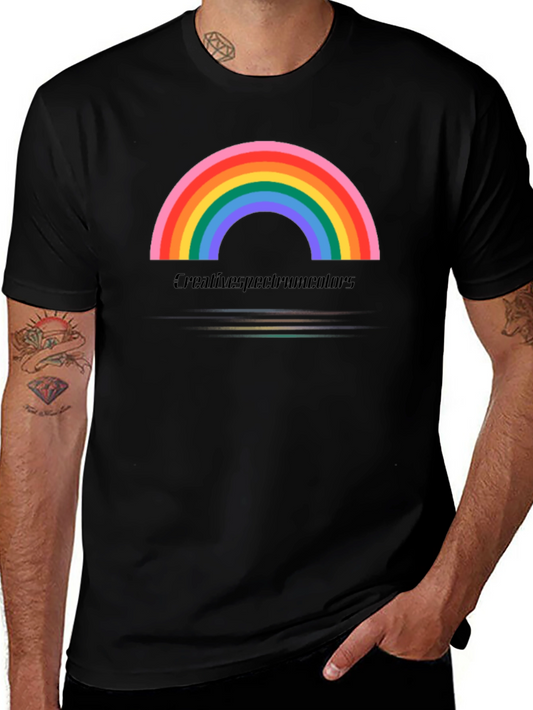 Rainbow Graphic Black Tee