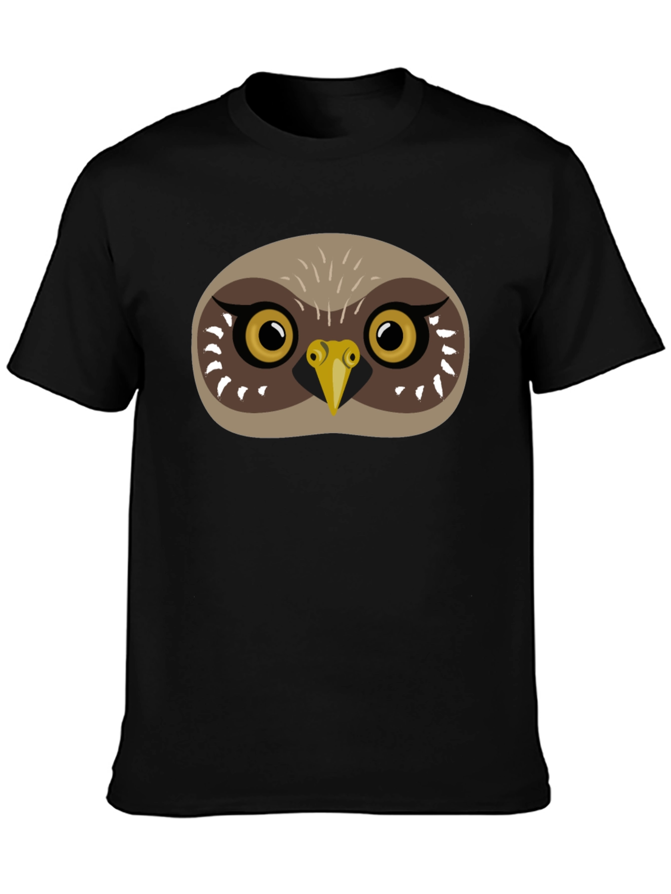 Owl Face Graphic Tee - Mens Black T-Shirt
