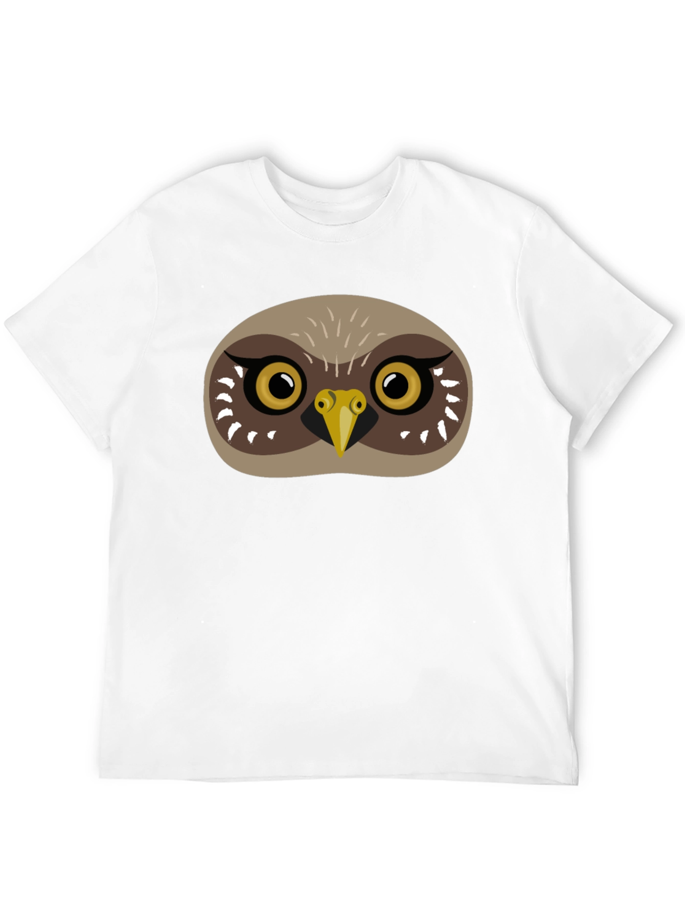 Owl Face Graphic Tee - Mens Black T-Shirt