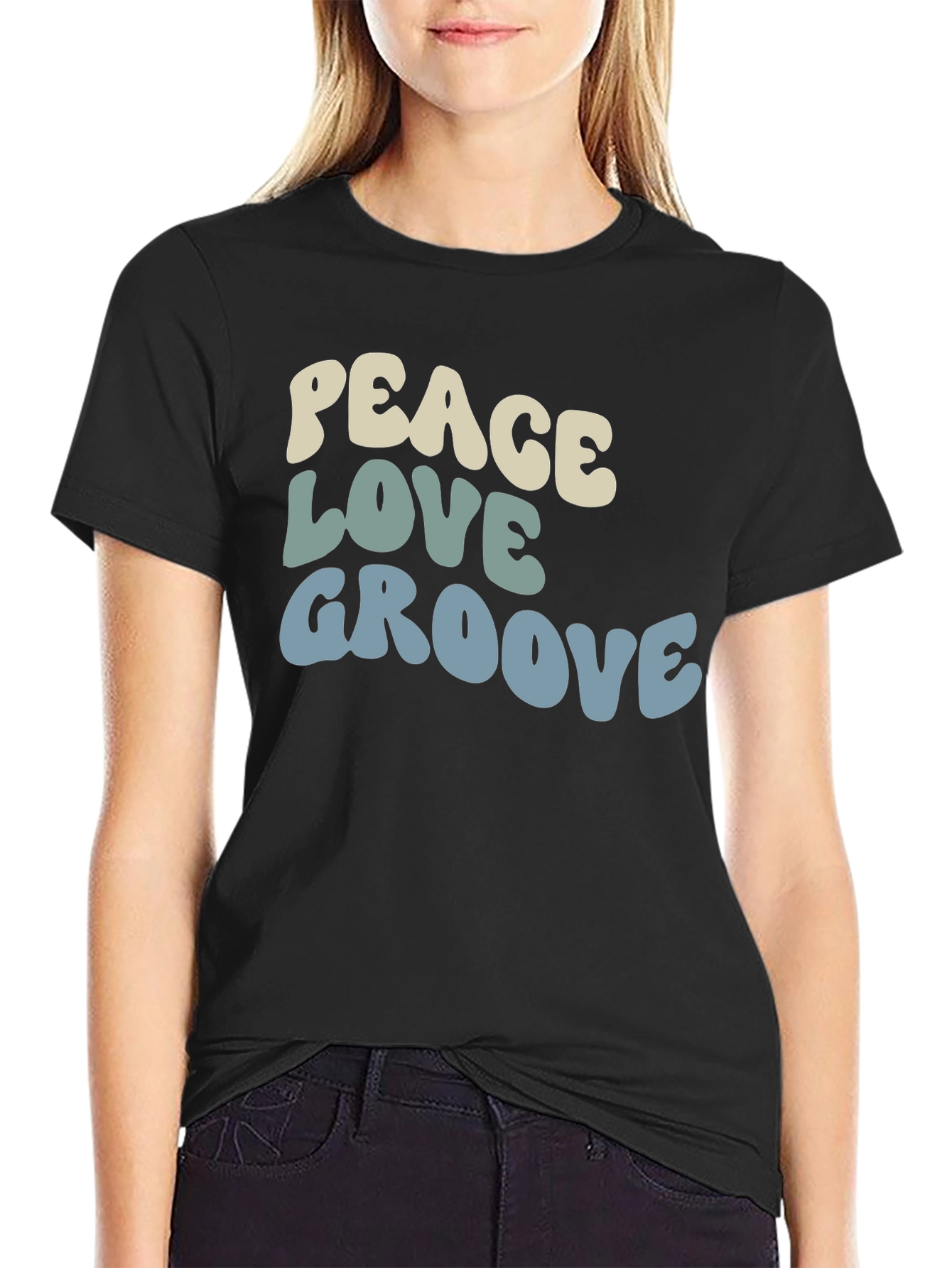 Peace Love Groove Graphic Tee - Retro Style