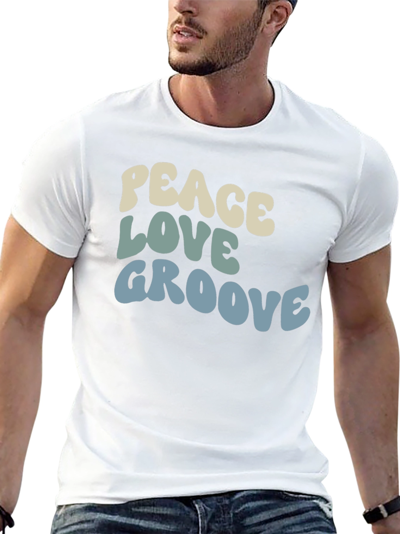 Peace Love Groove Graphic Tee - Retro Style