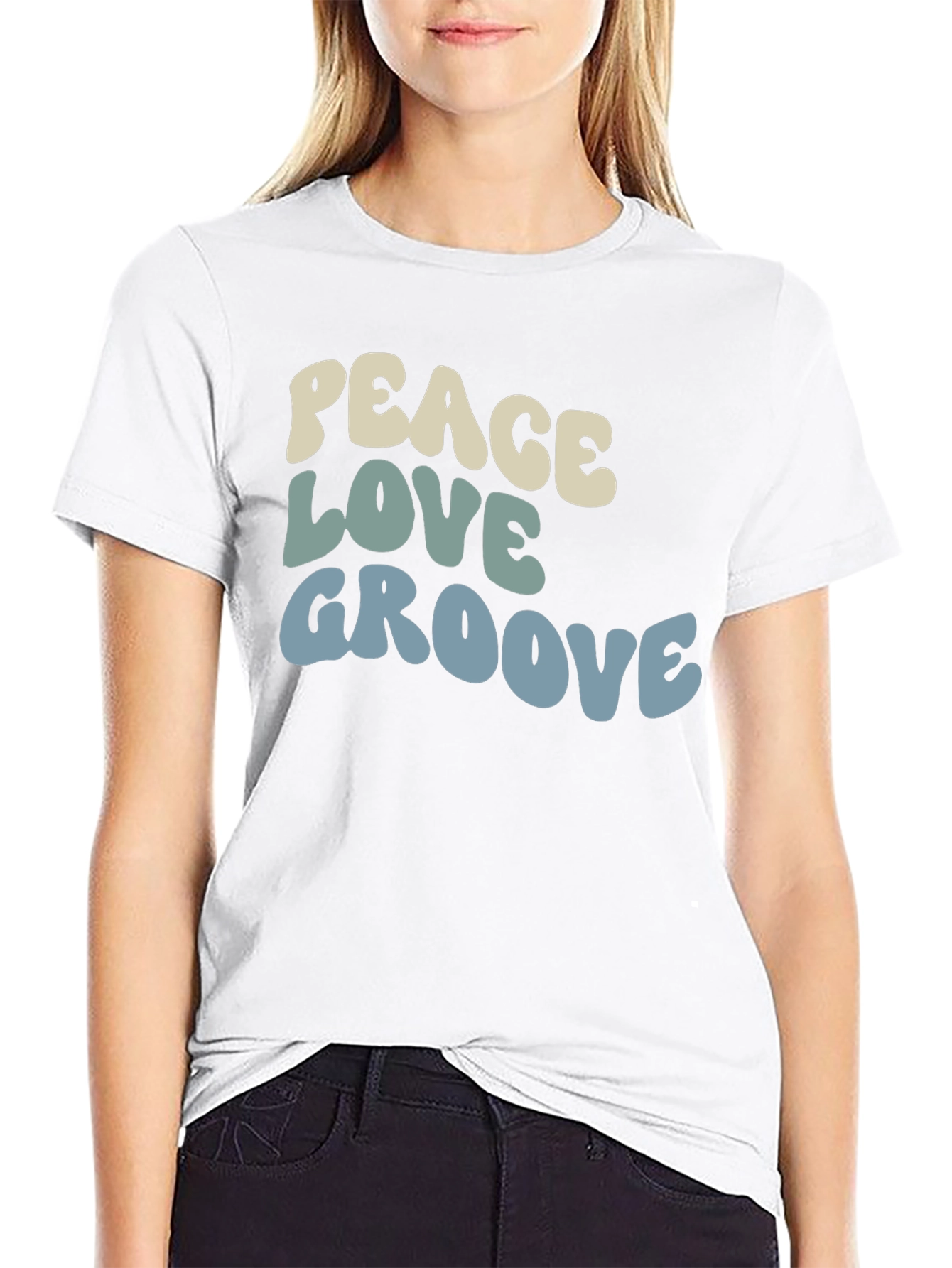 Peace Love Groove Graphic Tee - Retro Style