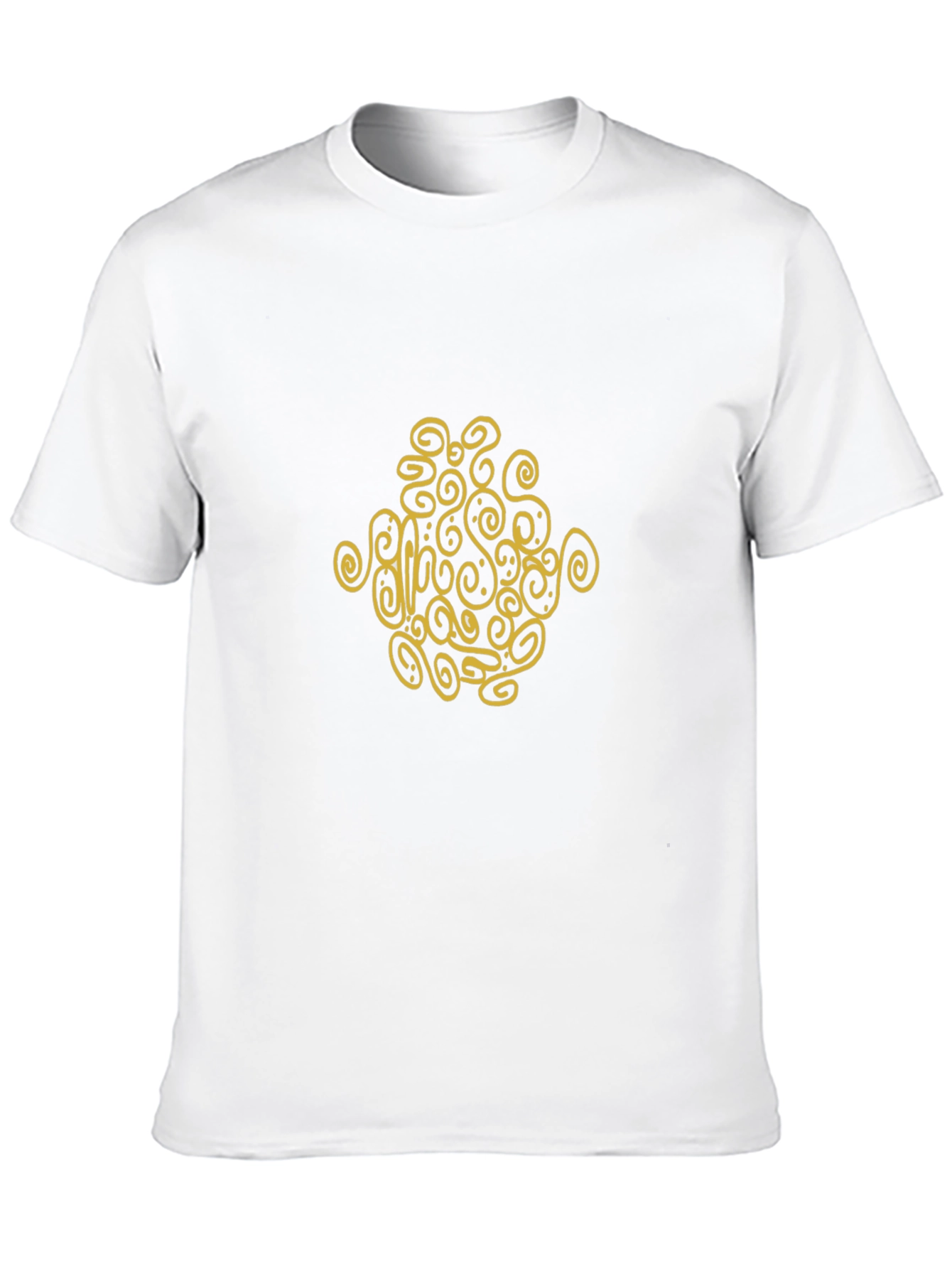 Abstract Swirl Graphic Black T-Shirt