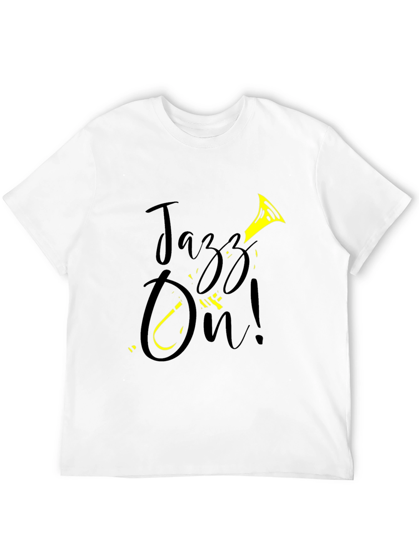 Jazz On! Graphic Tee - Black Cotton T-Shirt