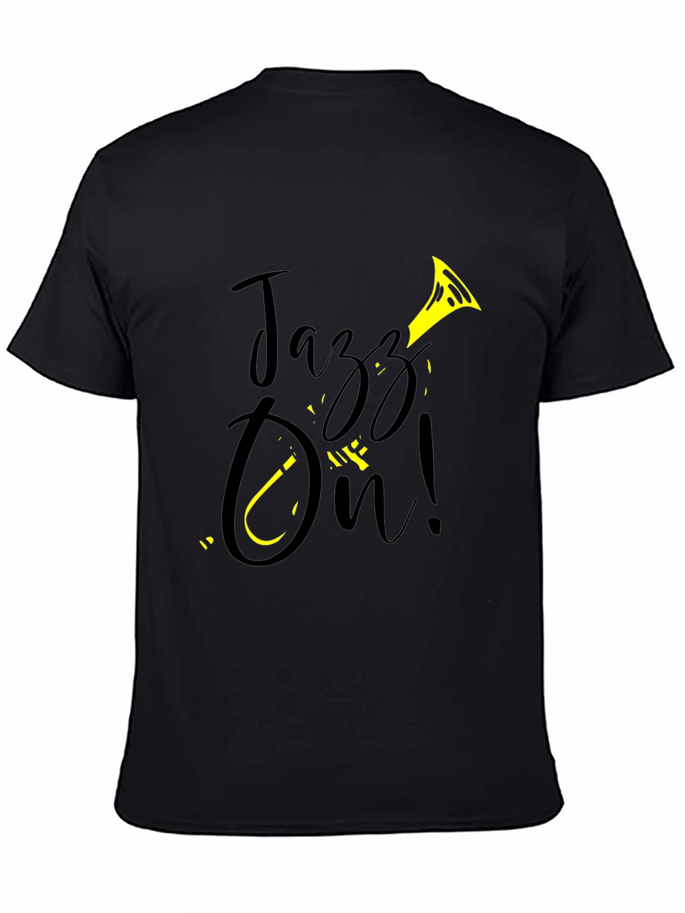 Jazz On! Graphic Tee - Black Cotton T-Shirt