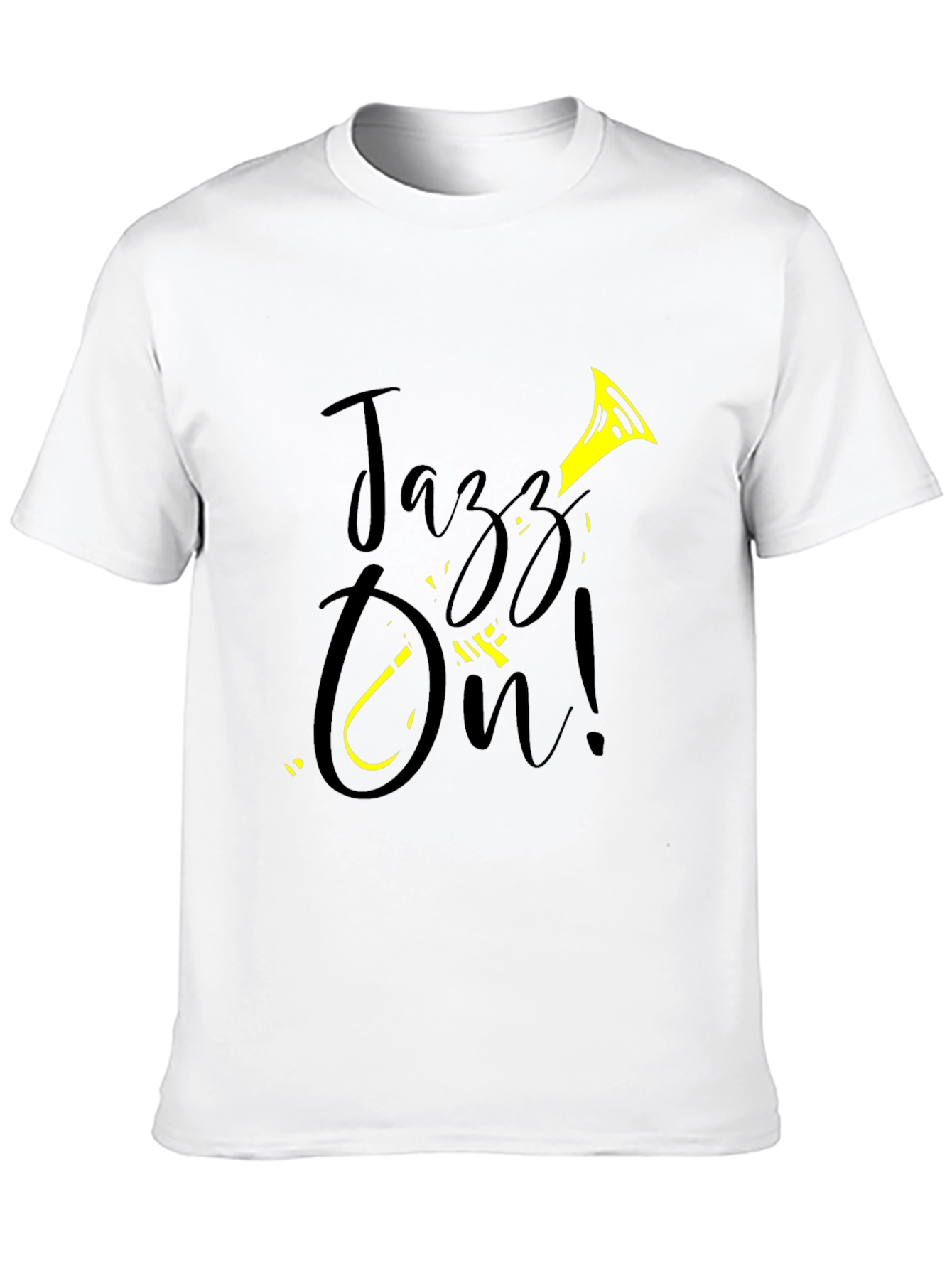 Jazz On! Graphic Tee - Black Cotton T-Shirt