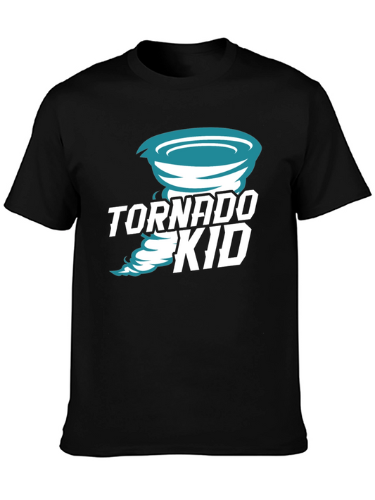 Tornado Kid Graphic Tee - Black Cotton T-Shirt
