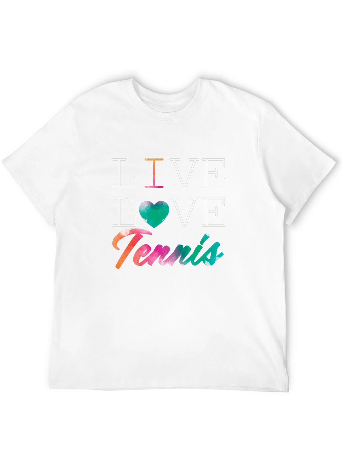 Live Love Tennis Graphic Tee - Mens Black T-Shirt