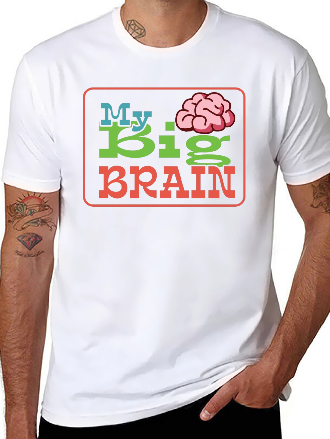 My Big Brain Graphic T-Shirt - Unique Design