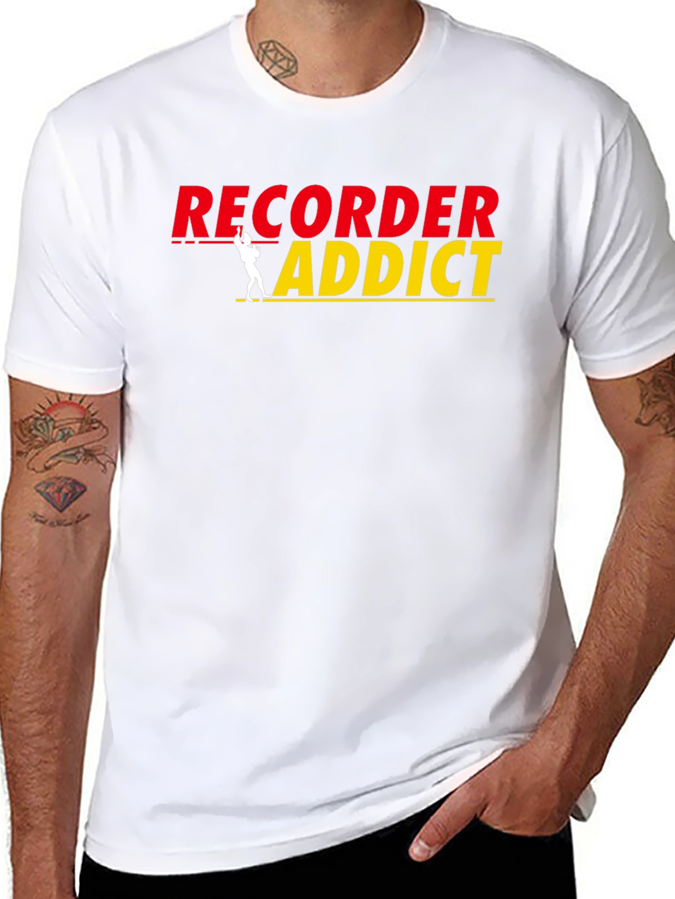 Recorder Addict Black T-Shirt