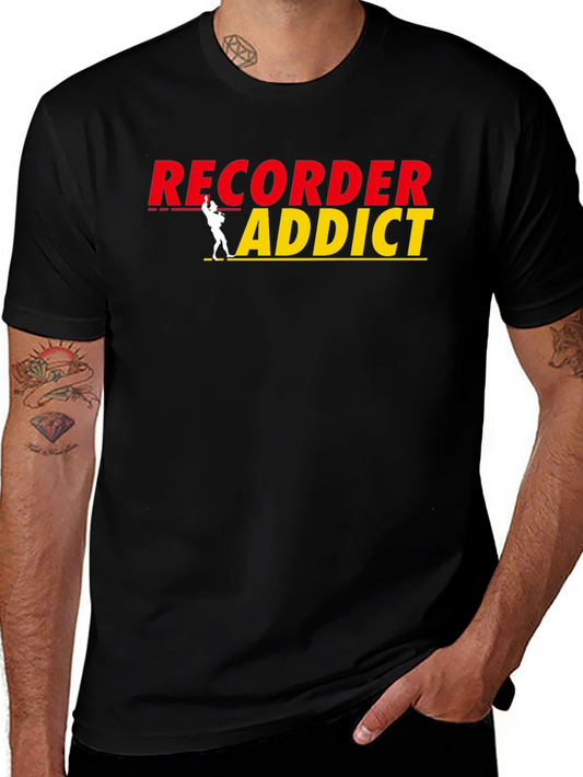 Recorder Addict Black T-Shirt
