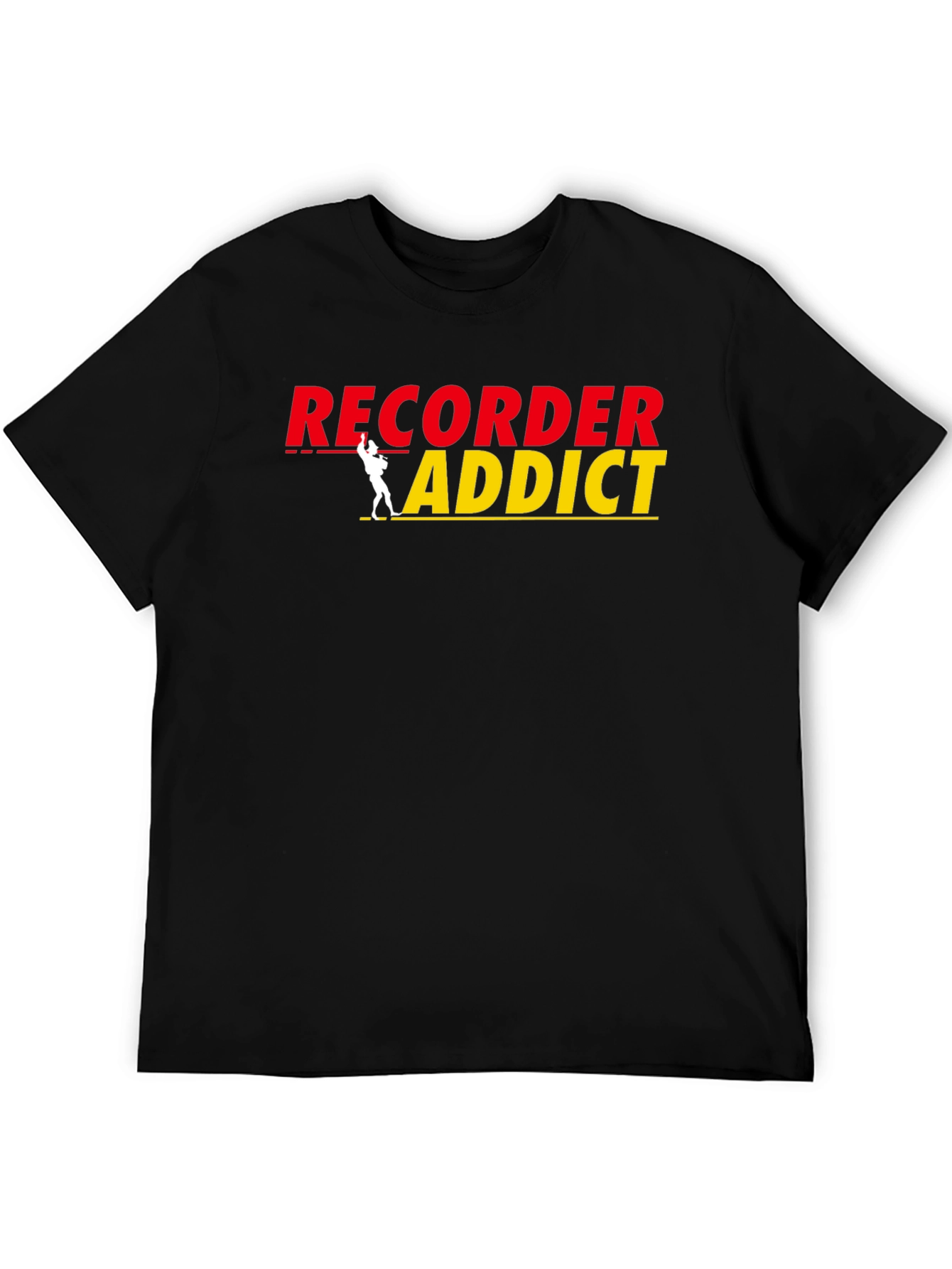 Recorder Addict Black T-Shirt