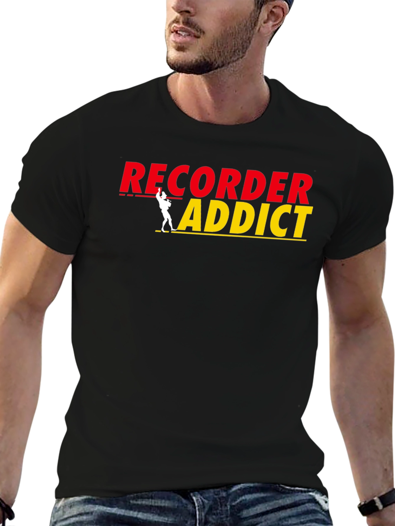 Recorder Addict Black T-Shirt
