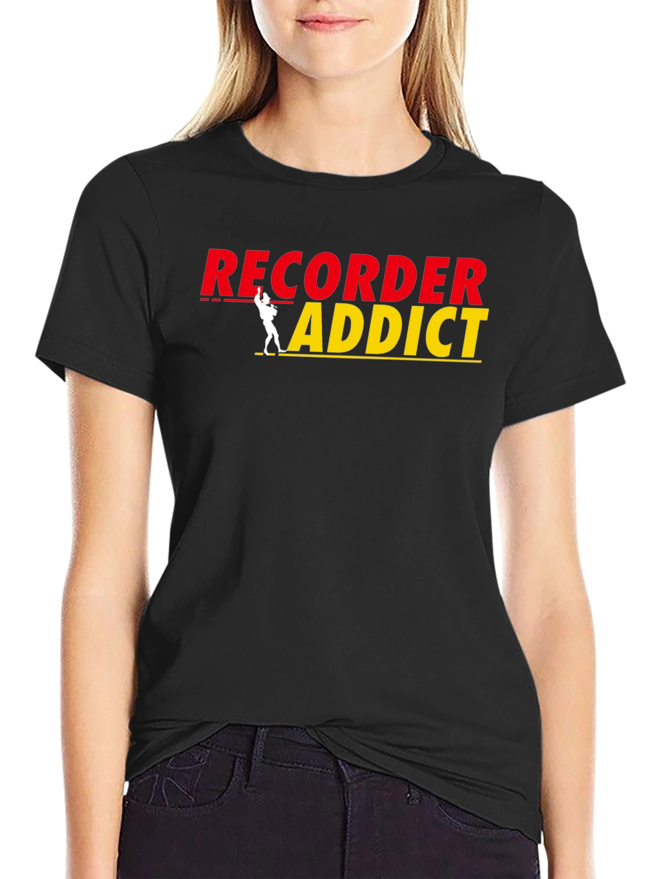 Recorder Addict Black T-Shirt