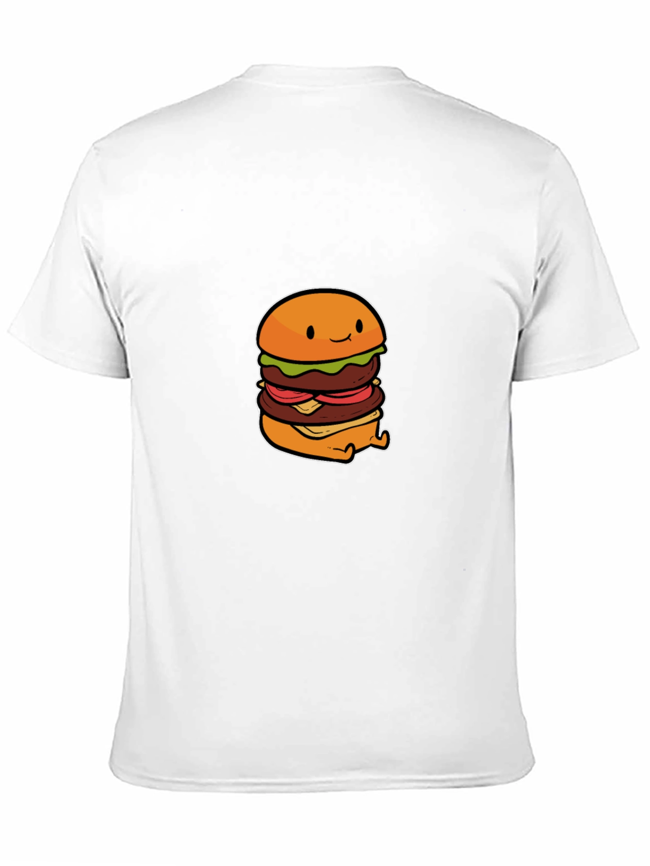 Cute Burger Graphic Black T-Shirt