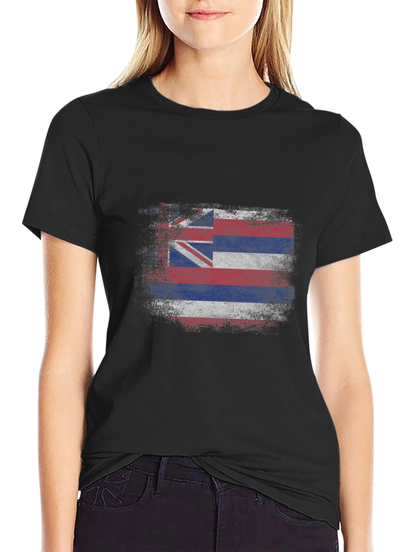 Hawaii Flag T-Shirt - Distressed Graphic Tee