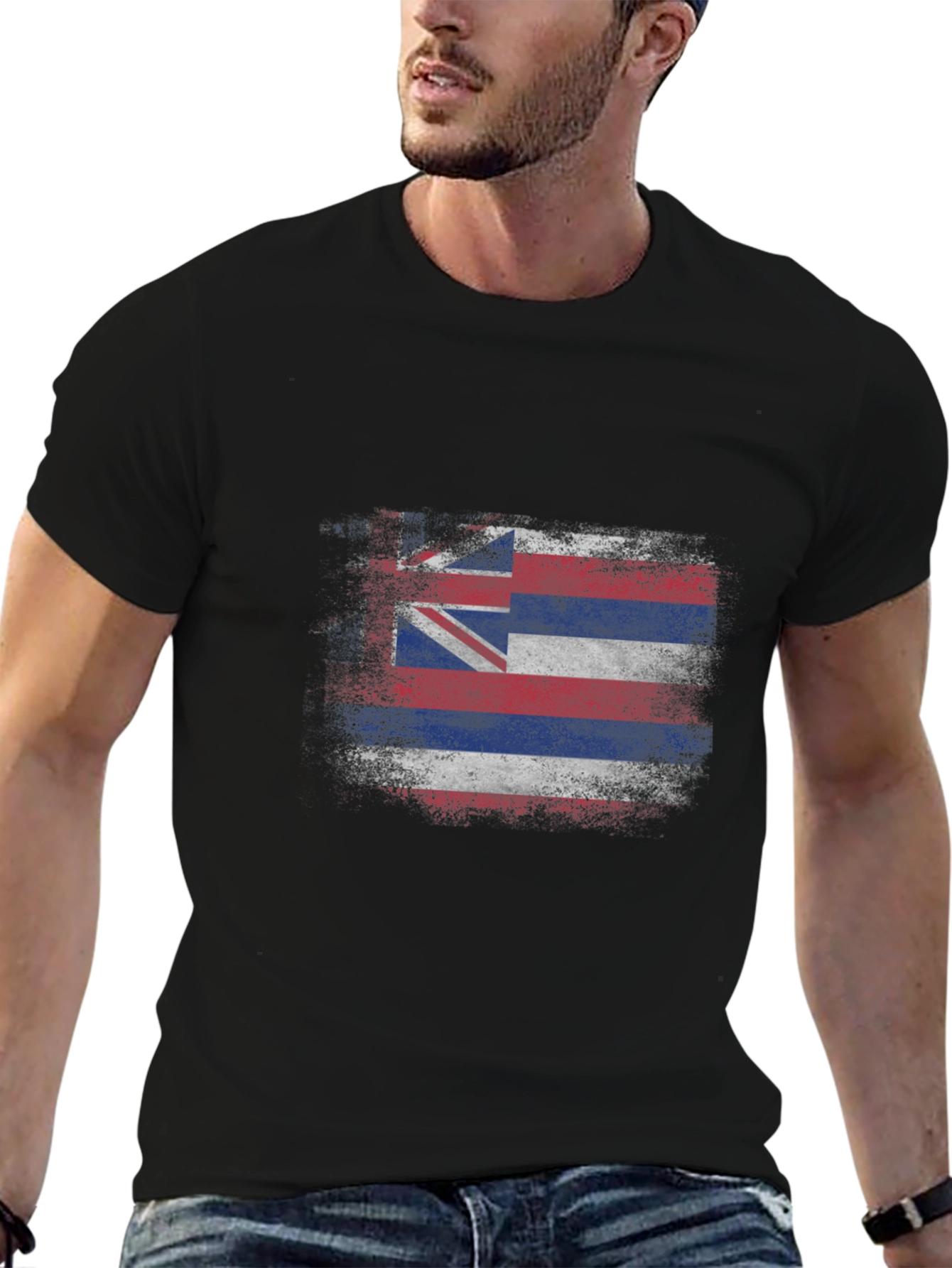 Hawaii Flag T-Shirt - Distressed Graphic Tee