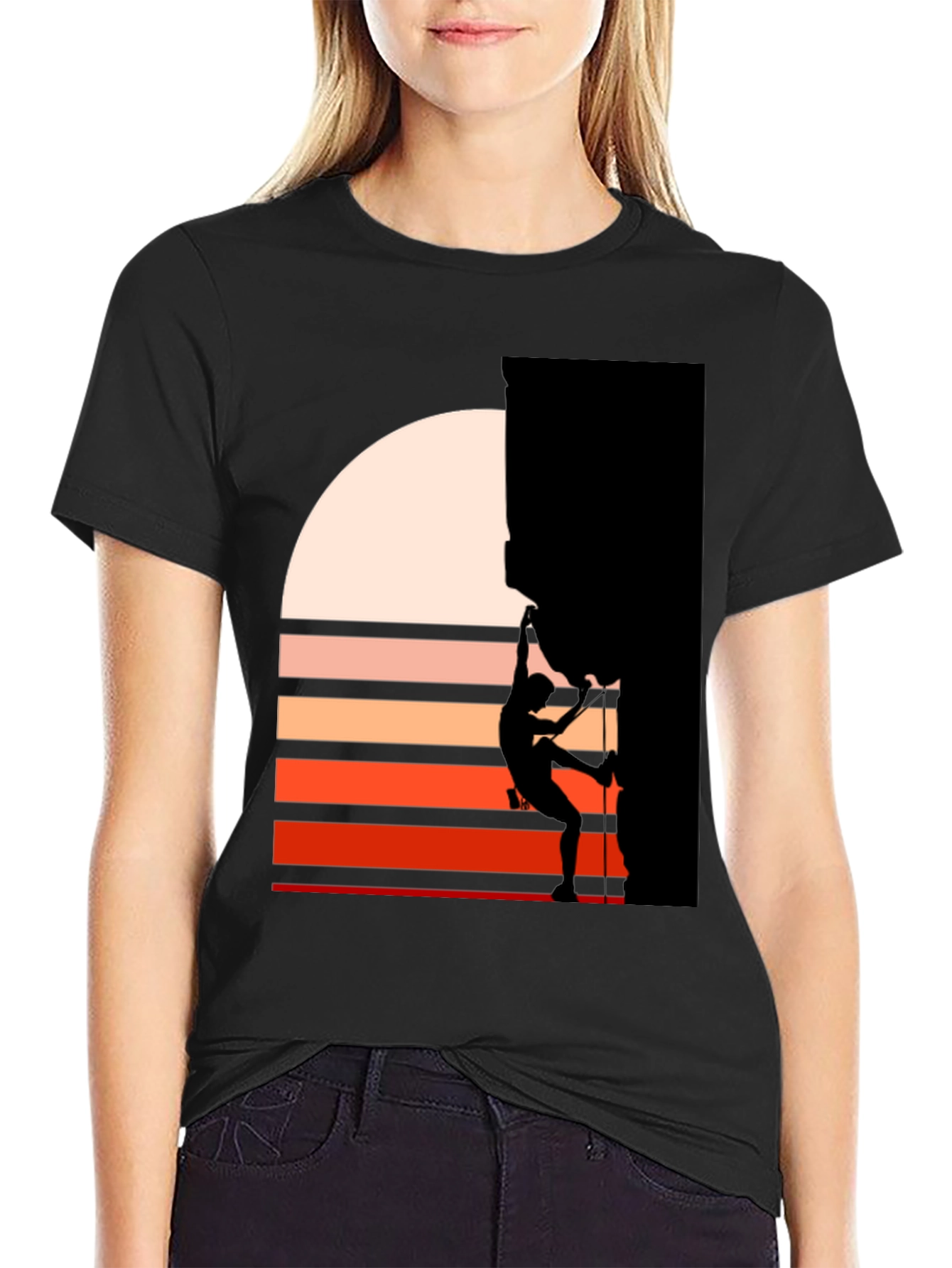 Climber Silhouette Graphic Tee - Adventure Awaits!