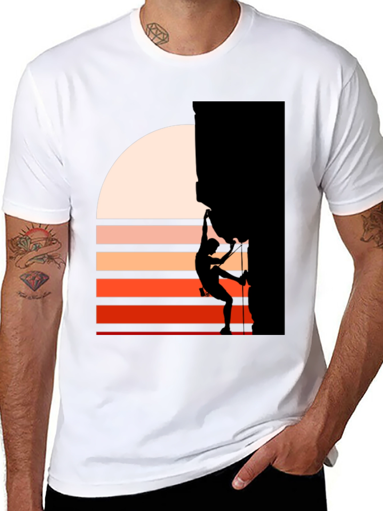 Climber Silhouette Graphic Tee - Adventure Awaits!