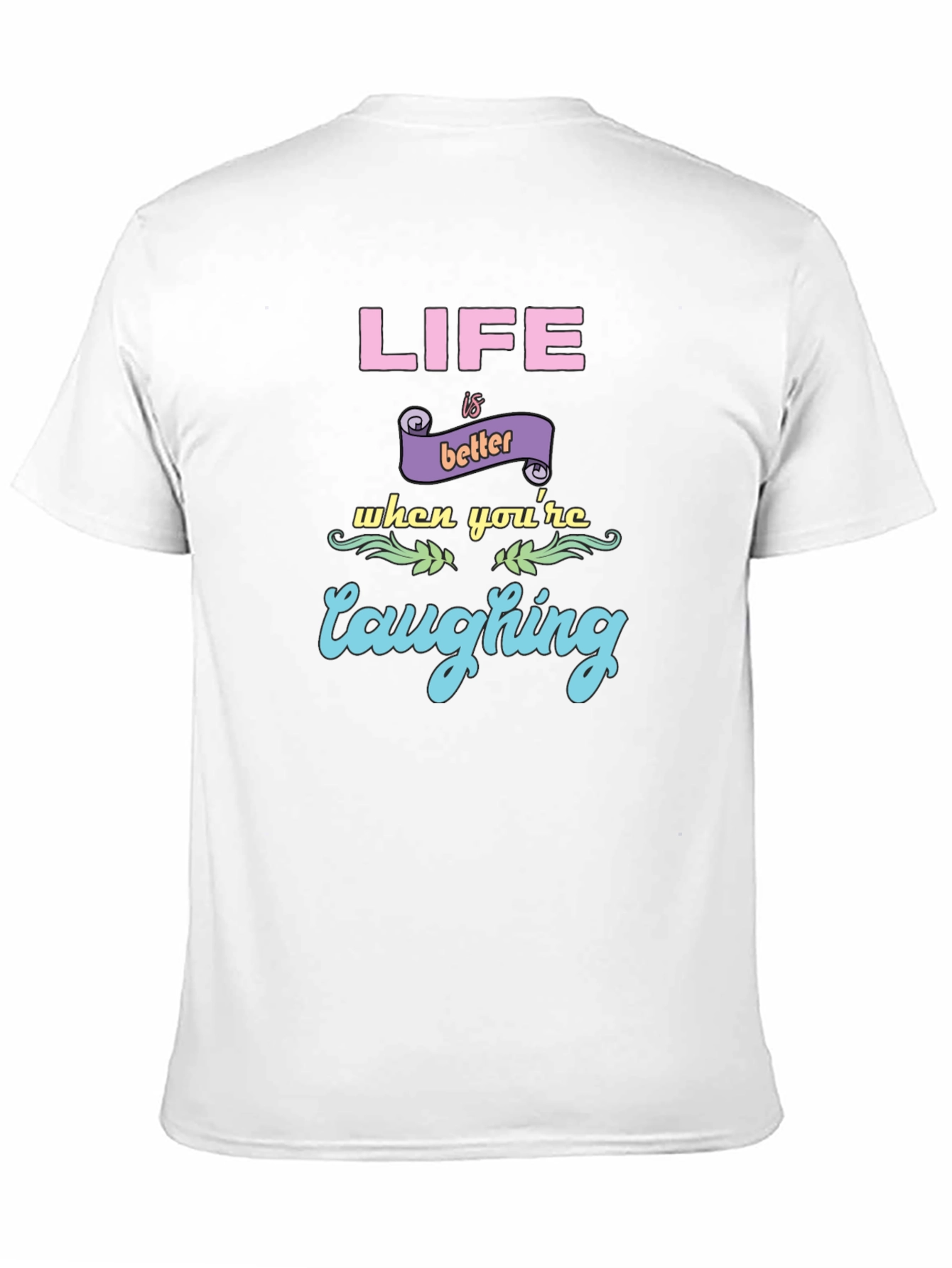 Life is Better Laughing Graphic Tee - Black