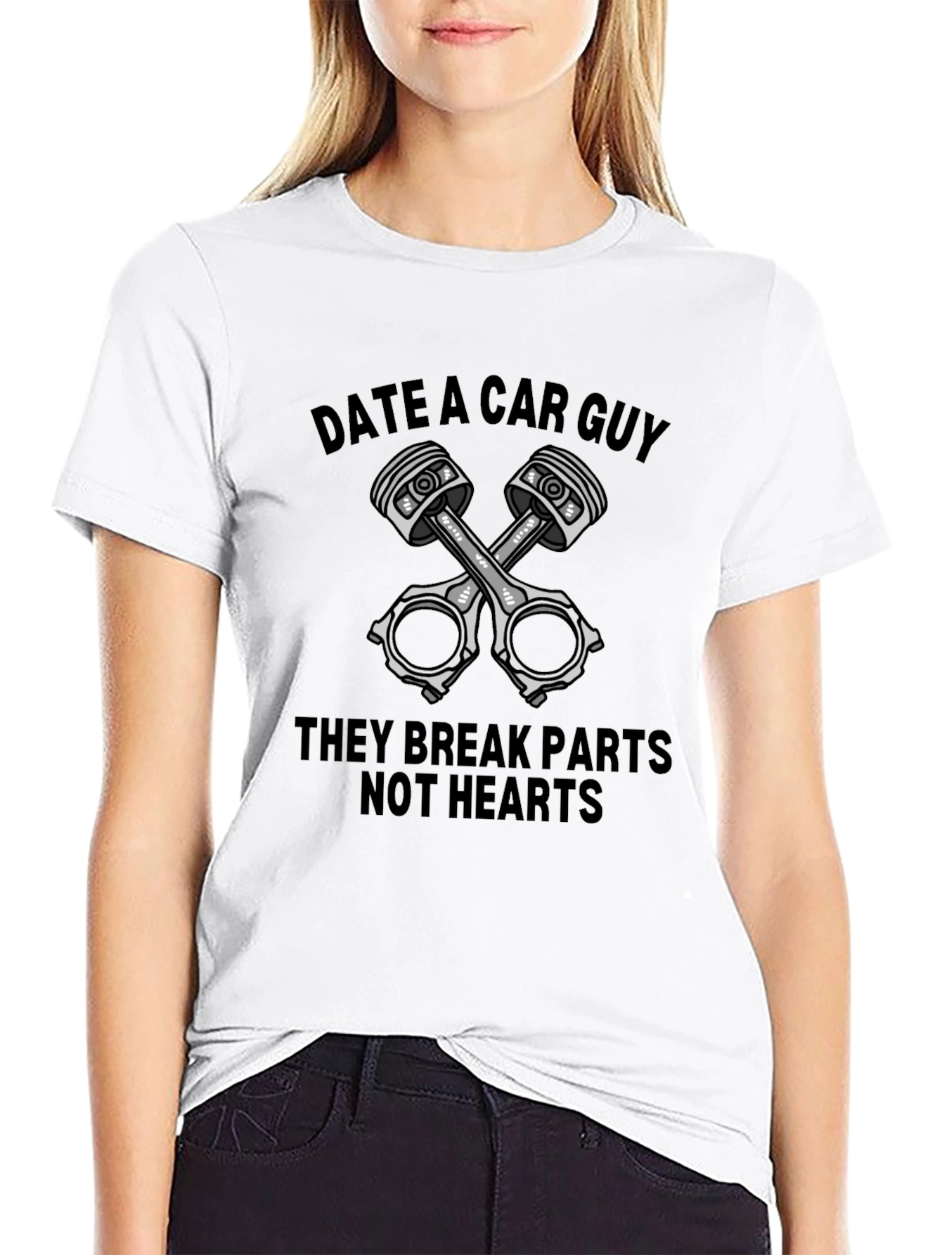 Date a Car Guy T-Shirt - Parts Not Hearts!