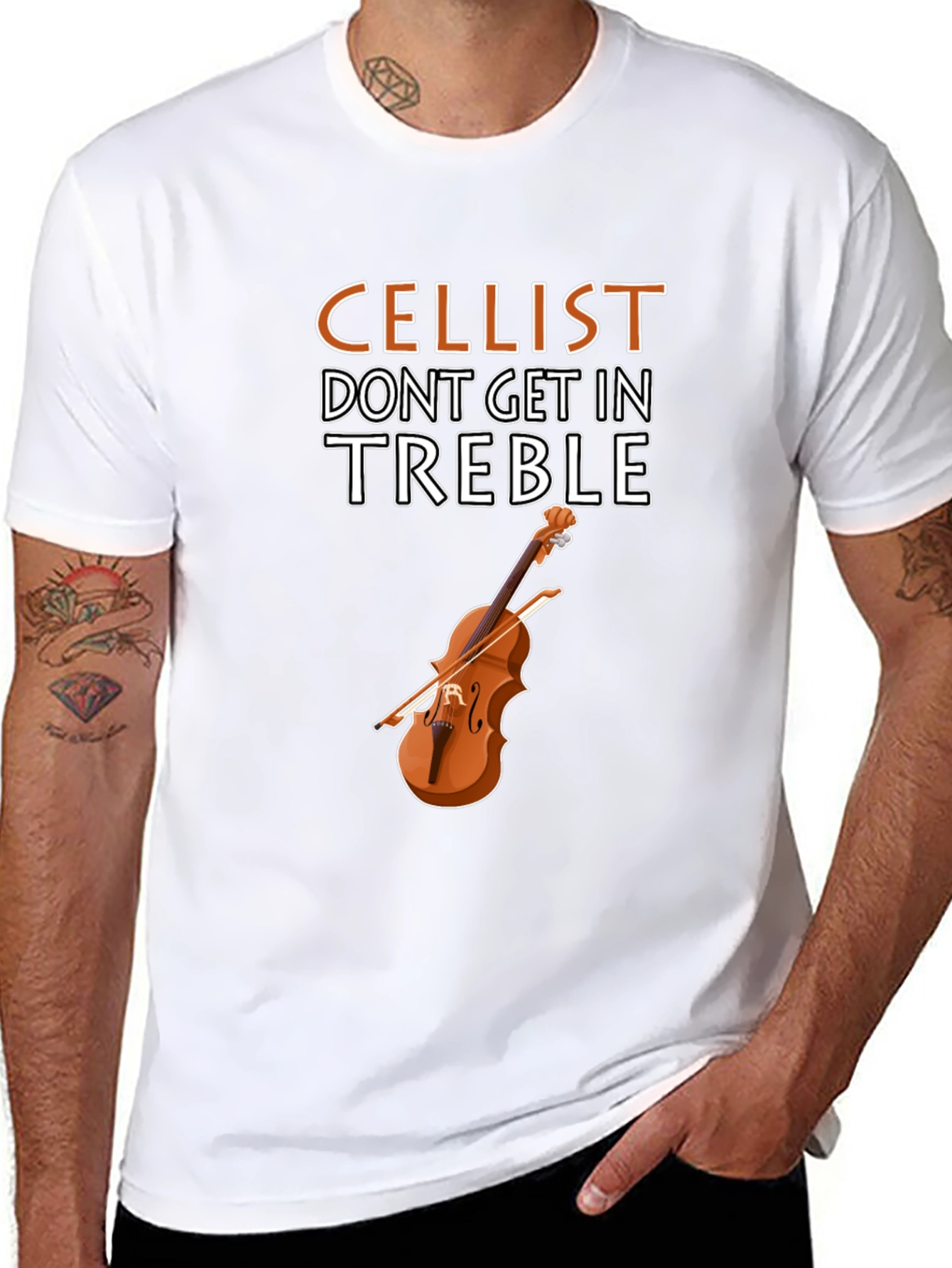 Cellist Dont Get in Treble Graphic Tee