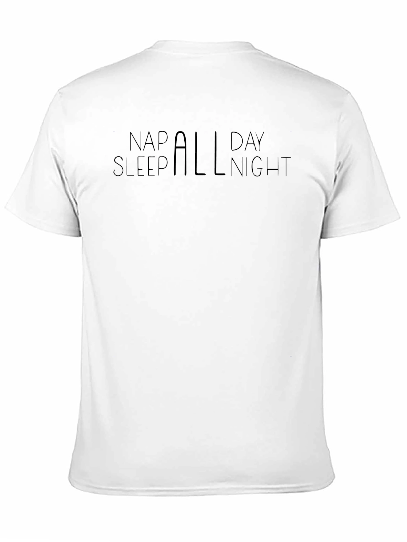 Nap Sleep All Day Night Black Graphic Tee Shirt