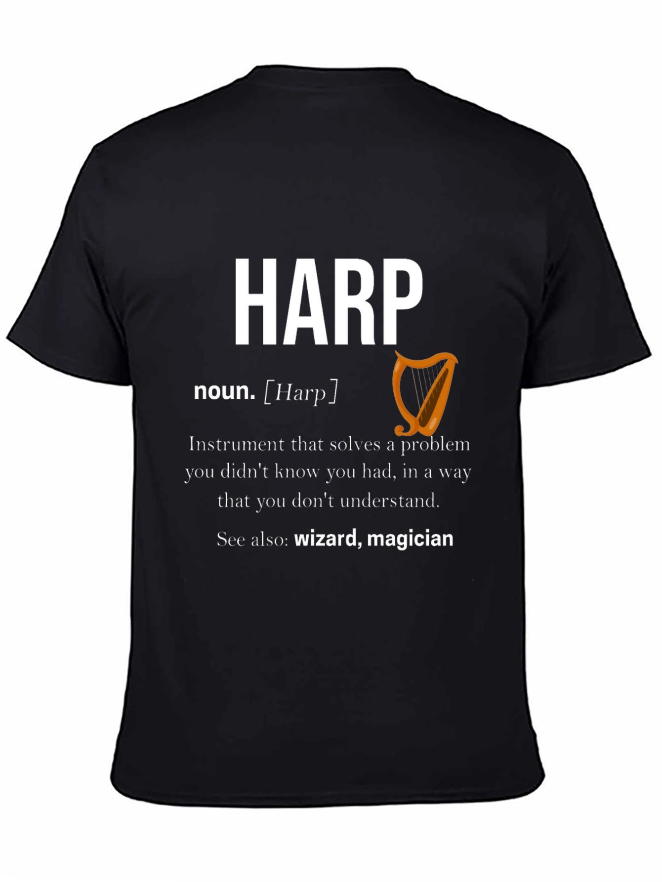 Harp Definition T-Shirt - Wizard Magician
