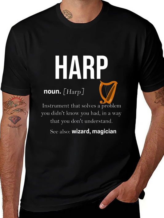 Harp Definition T-Shirt - Wizard Magician