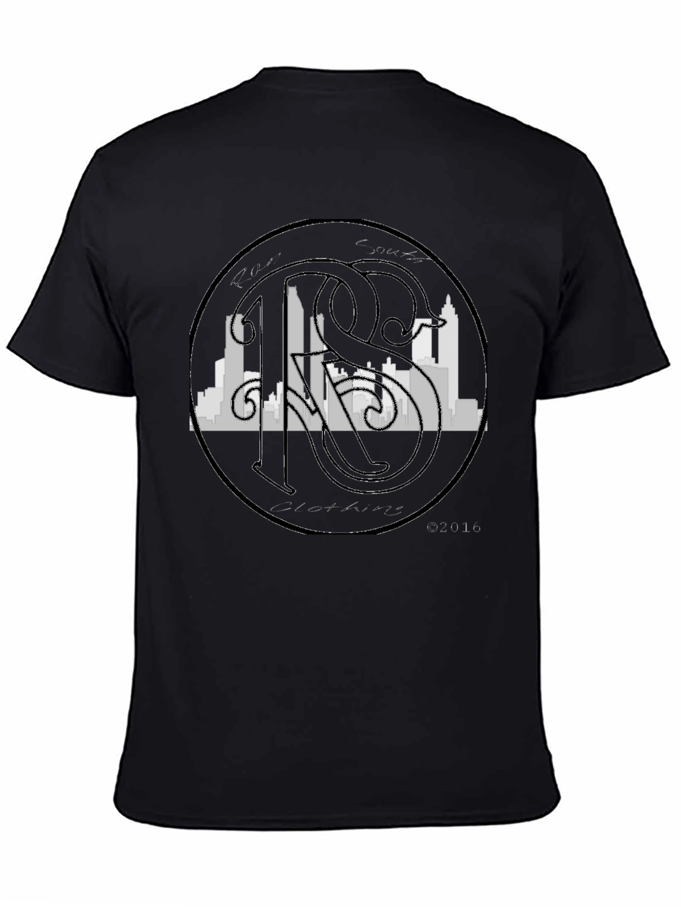 Retro Skyline Graphic Tee - Black