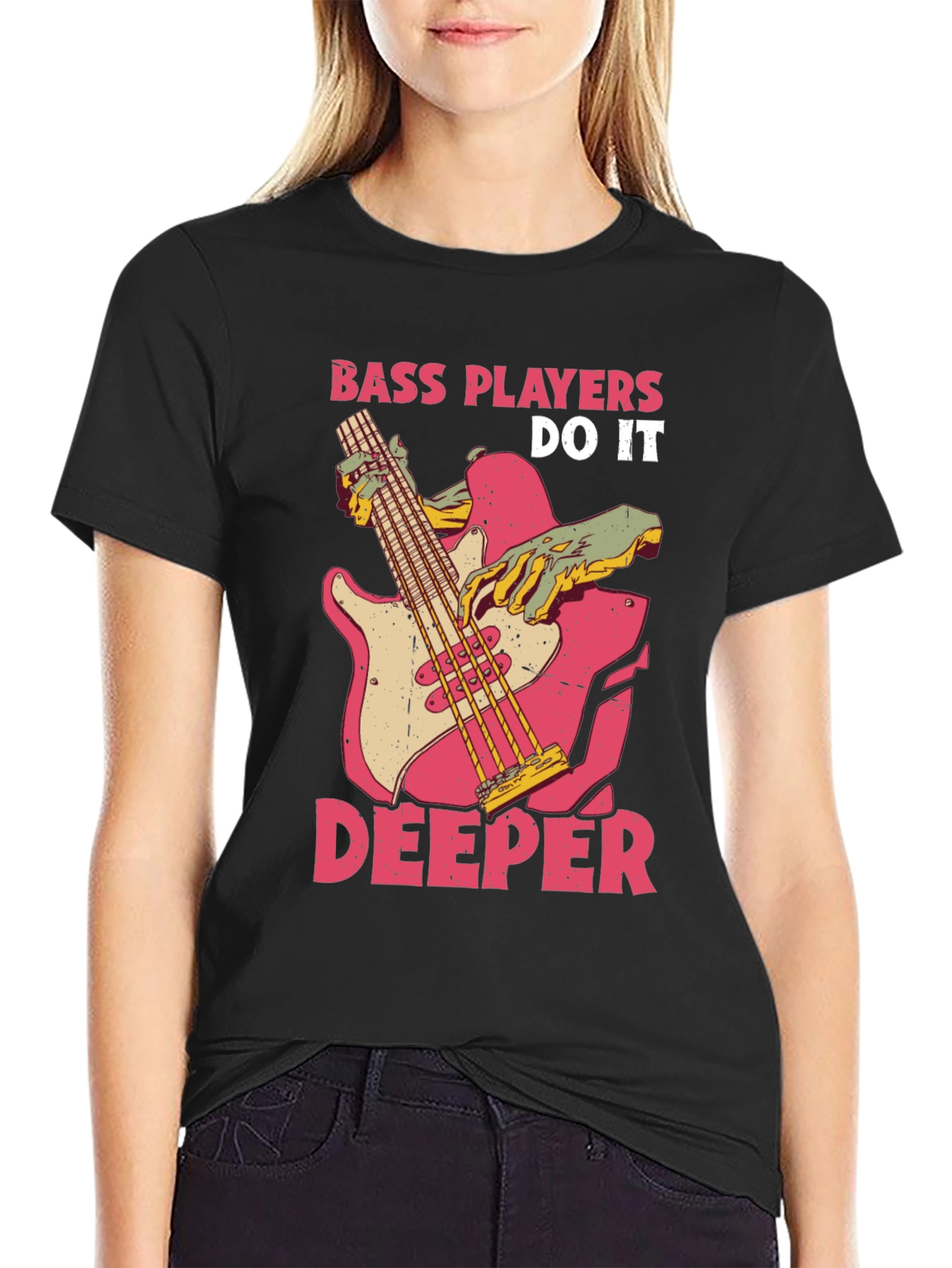 Bass Players Do It Deeper Graphic T-Shirt
