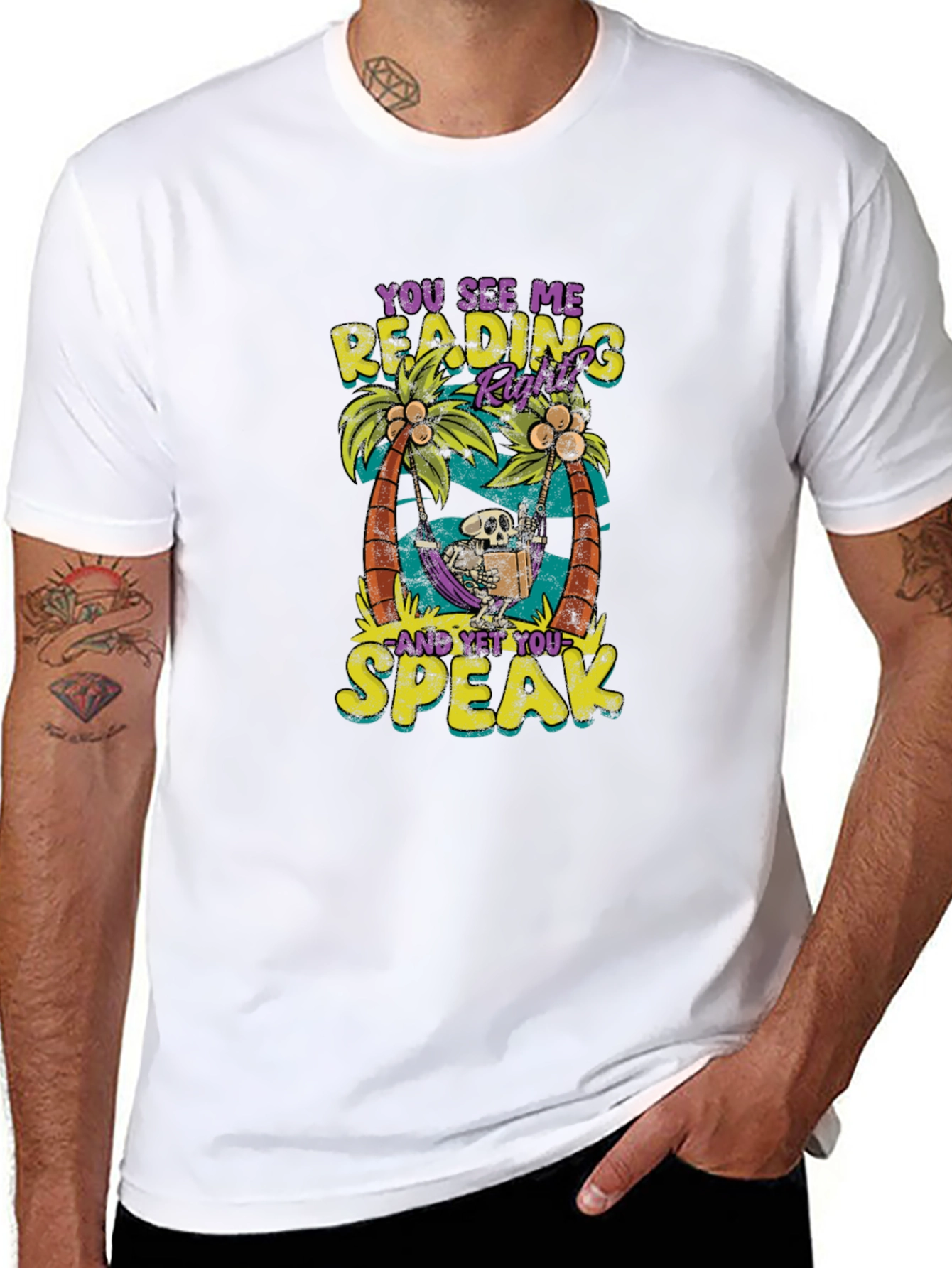 Funny Skeleton Reading T-Shirt